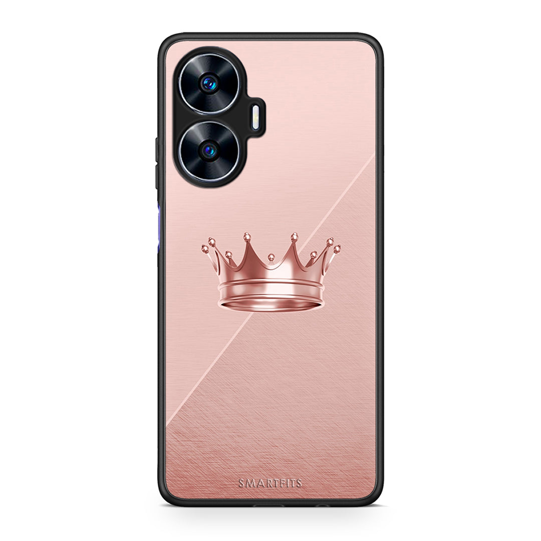 Θήκη Realme C55 Dual Minimal Crown από τη Smartfits με σχέδιο στο πίσω μέρος και μαύρο περίβλημα | Realme C55 Dual Minimal Crown Case with Colorful Back and Black Bezels