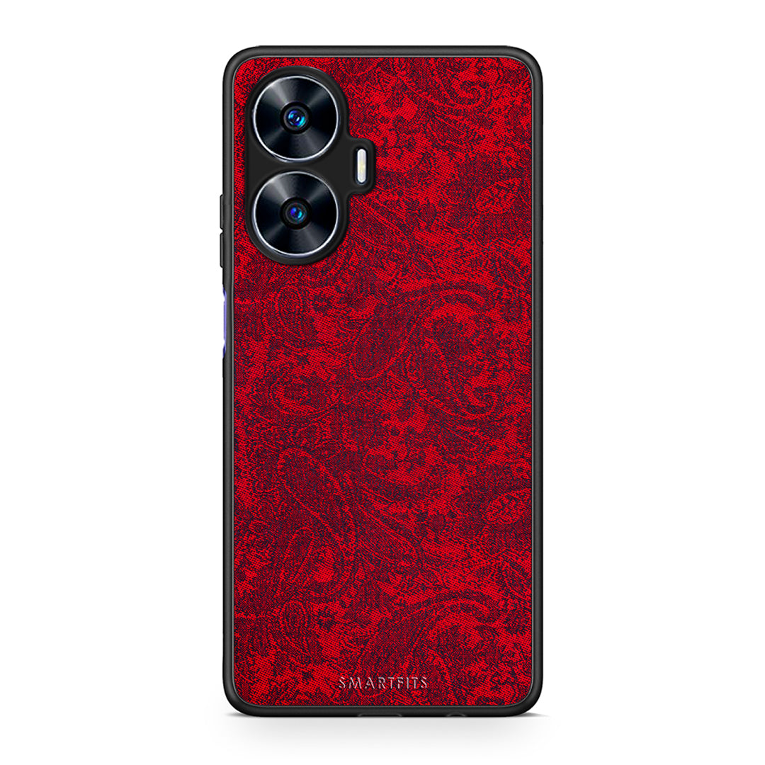 Θήκη Realme C55 Dual Paisley Cashmere από τη Smartfits με σχέδιο στο πίσω μέρος και μαύρο περίβλημα | Realme C55 Dual Paisley Cashmere Case with Colorful Back and Black Bezels