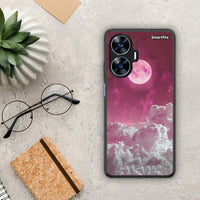 Thumbnail for Θήκη Realme C55 Dual Pink Moon από τη Smartfits με σχέδιο στο πίσω μέρος και μαύρο περίβλημα | Realme C55 Dual Pink Moon Case with Colorful Back and Black Bezels