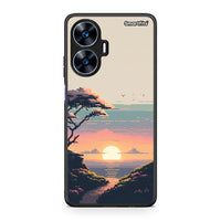 Thumbnail for Θήκη Realme C55 Dual Pixel Sunset από τη Smartfits με σχέδιο στο πίσω μέρος και μαύρο περίβλημα | Realme C55 Dual Pixel Sunset Case with Colorful Back and Black Bezels