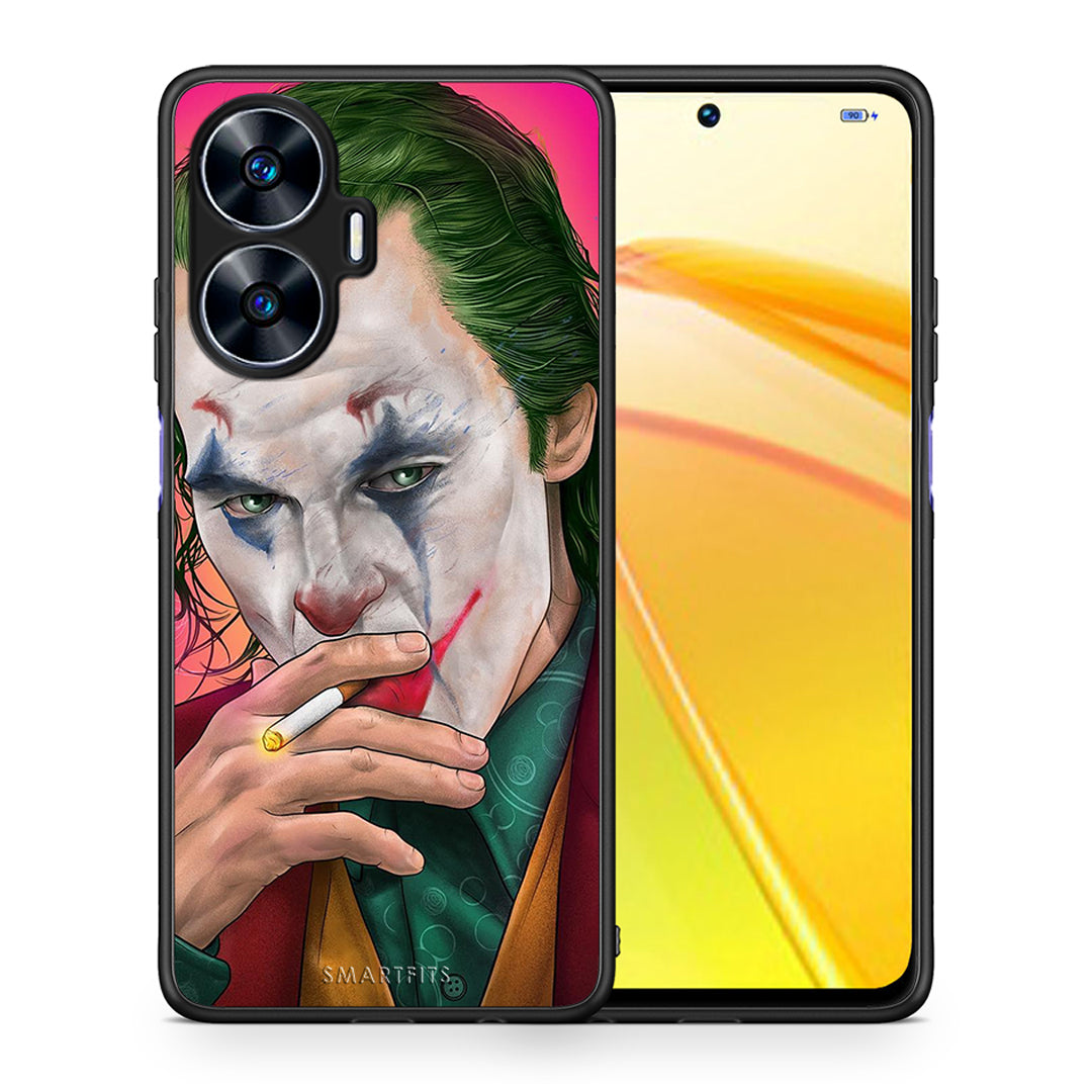 Θήκη Realme C55 Dual PopArt JokesOnU από τη Smartfits με σχέδιο στο πίσω μέρος και μαύρο περίβλημα | Realme C55 Dual PopArt JokesOnU Case with Colorful Back and Black Bezels