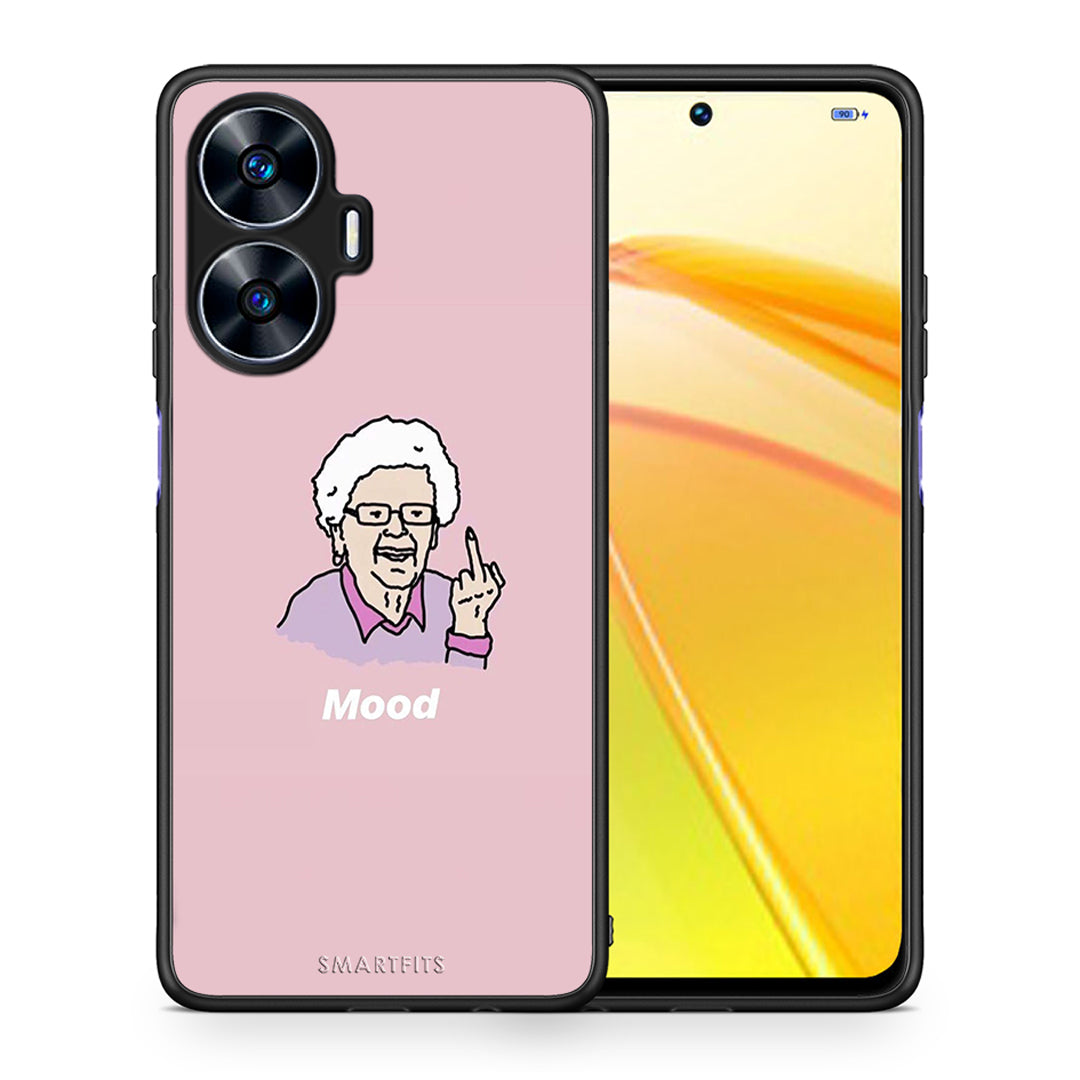 Θήκη Realme C55 Dual PopArt Mood από τη Smartfits με σχέδιο στο πίσω μέρος και μαύρο περίβλημα | Realme C55 Dual PopArt Mood Case with Colorful Back and Black Bezels