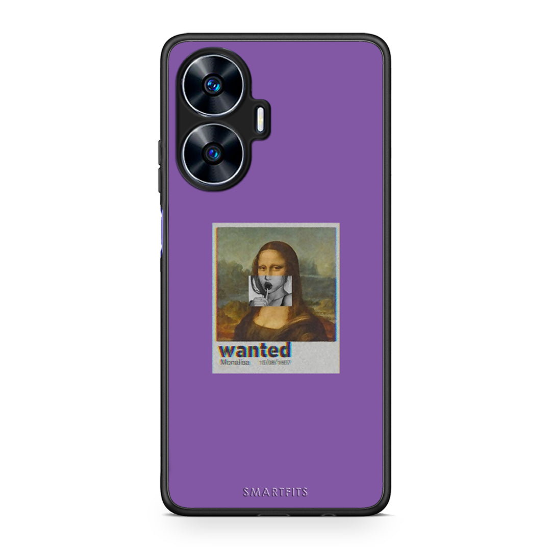 Θήκη Realme C55 Dual Popart Monalisa από τη Smartfits με σχέδιο στο πίσω μέρος και μαύρο περίβλημα | Realme C55 Dual Popart Monalisa Case with Colorful Back and Black Bezels