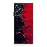 Thumbnail for Θήκη Realme C55 Dual Red Paint από τη Smartfits με σχέδιο στο πίσω μέρος και μαύρο περίβλημα | Realme C55 Dual Red Paint Case with Colorful Back and Black Bezels