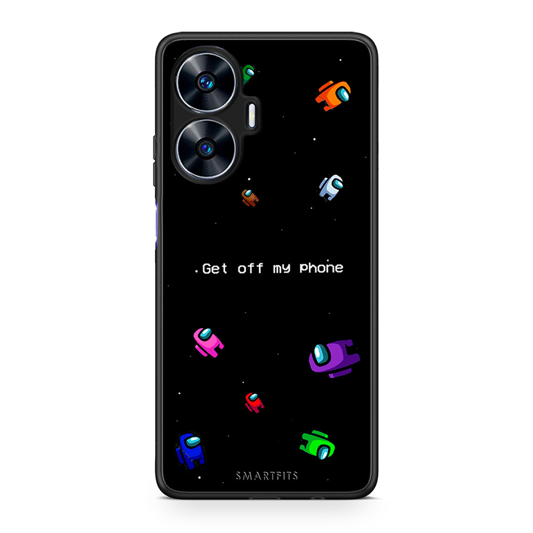 Θήκη Realme C55 Dual Text AFK από τη Smartfits με σχέδιο στο πίσω μέρος και μαύρο περίβλημα | Realme C55 Dual Text AFK Case with Colorful Back and Black Bezels