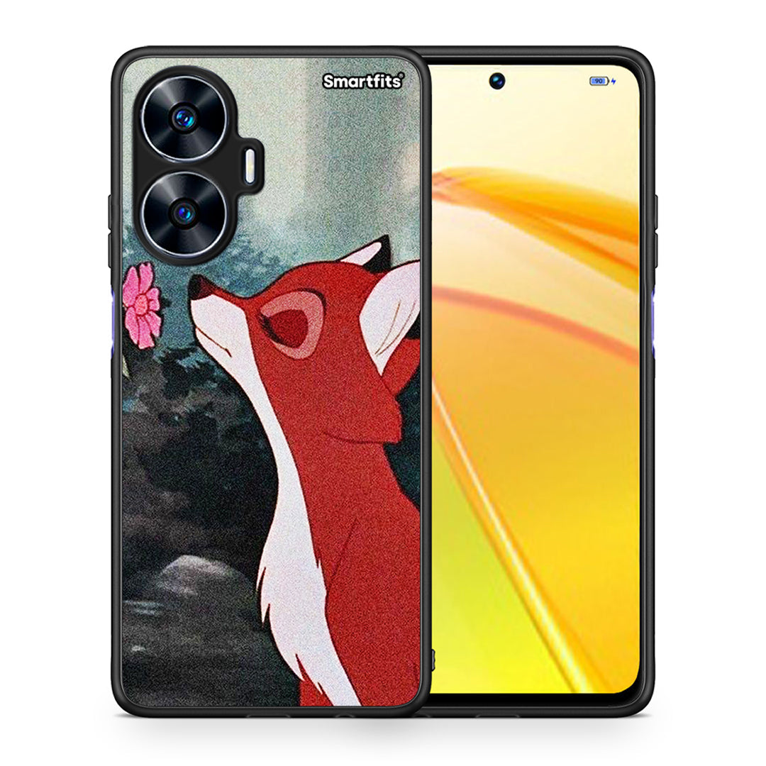 Θήκη Realme C55 Dual Tod And Vixey Love 2 από τη Smartfits με σχέδιο στο πίσω μέρος και μαύρο περίβλημα | Realme C55 Dual Tod And Vixey Love 2 Case with Colorful Back and Black Bezels