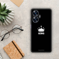 Thumbnail for Θήκη Realme C55 Dual Valentine King από τη Smartfits με σχέδιο στο πίσω μέρος και μαύρο περίβλημα | Realme C55 Dual Valentine King Case with Colorful Back and Black Bezels