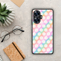 Thumbnail for Θήκη Realme C55 Dual White Daisies από τη Smartfits με σχέδιο στο πίσω μέρος και μαύρο περίβλημα | Realme C55 Dual White Daisies Case with Colorful Back and Black Bezels