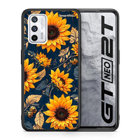 Thumbnail for Θήκη Realme GT Autumn Sunflowers από τη Smartfits με σχέδιο στο πίσω μέρος και μαύρο περίβλημα | Realme GT Autumn Sunflowers case with colorful back and black bezels