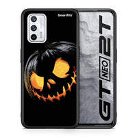 Thumbnail for Θήκη Realme GT Halloween Scary Pumpkin από τη Smartfits με σχέδιο στο πίσω μέρος και μαύρο περίβλημα | Realme GT Halloween Scary Pumpkin case with colorful back and black bezels