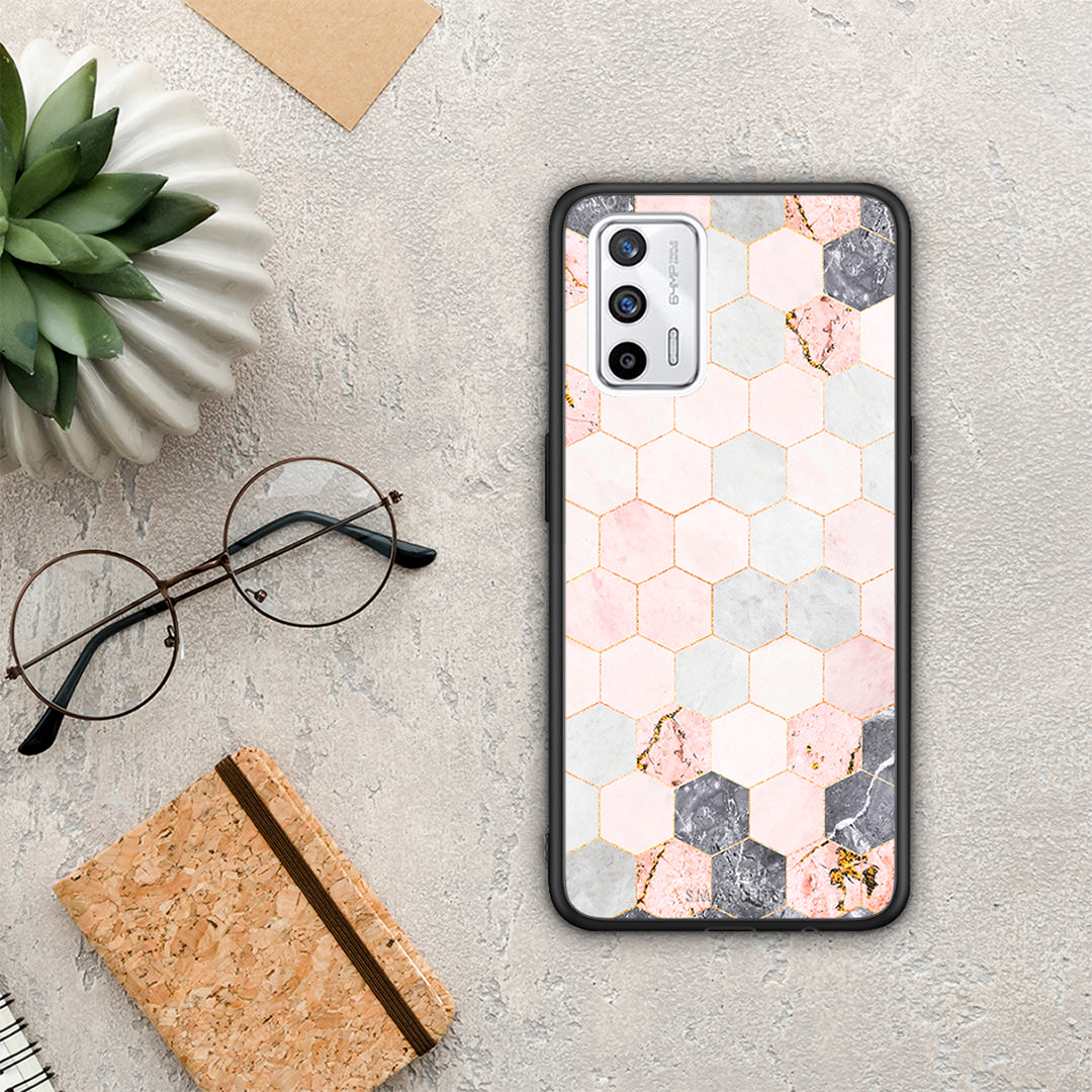 Marble Hexagon Pink - Realme GT case