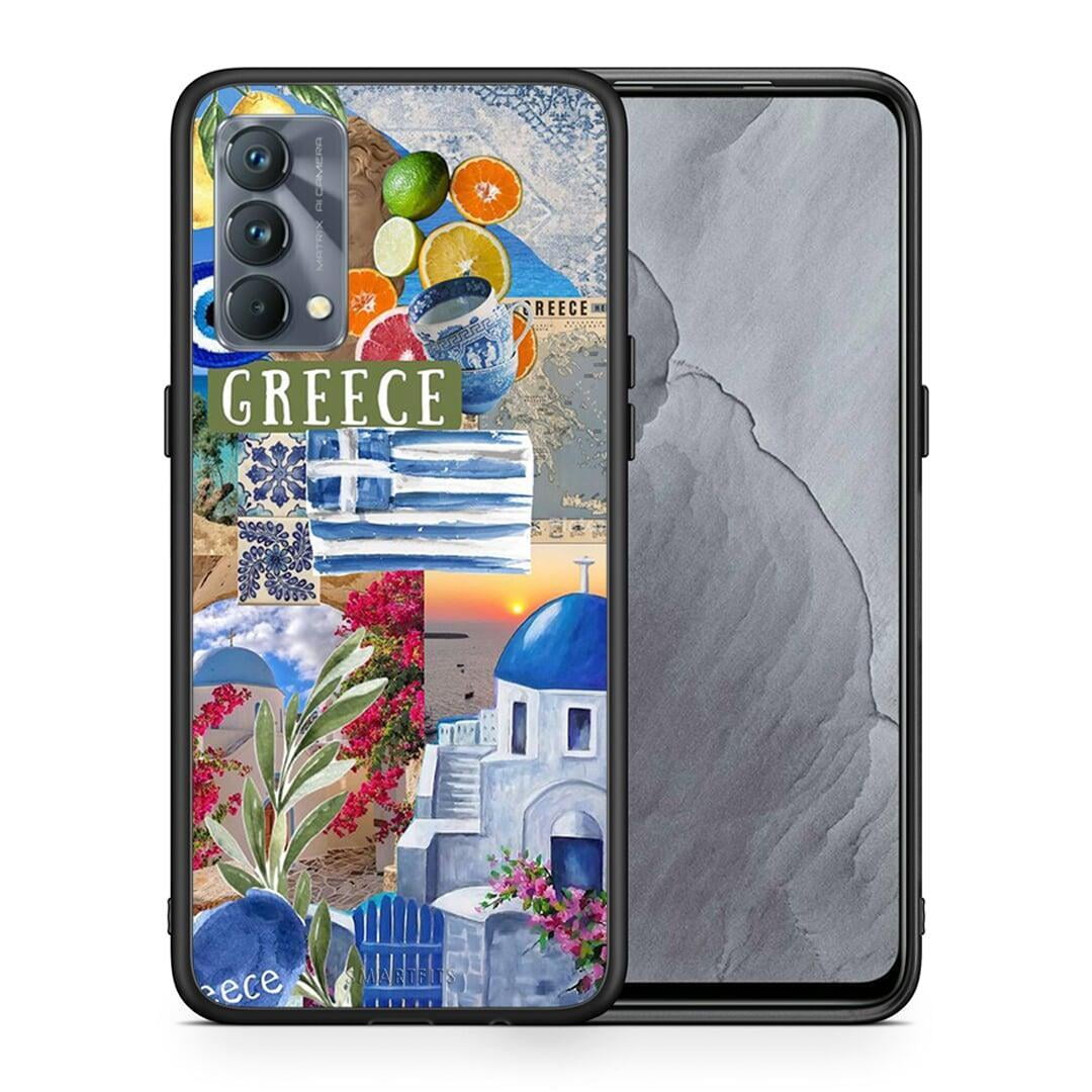 Θήκη Realme GT Master All Greek από τη Smartfits με σχέδιο στο πίσω μέρος και μαύρο περίβλημα | Realme GT Master All Greek case with colorful back and black bezels