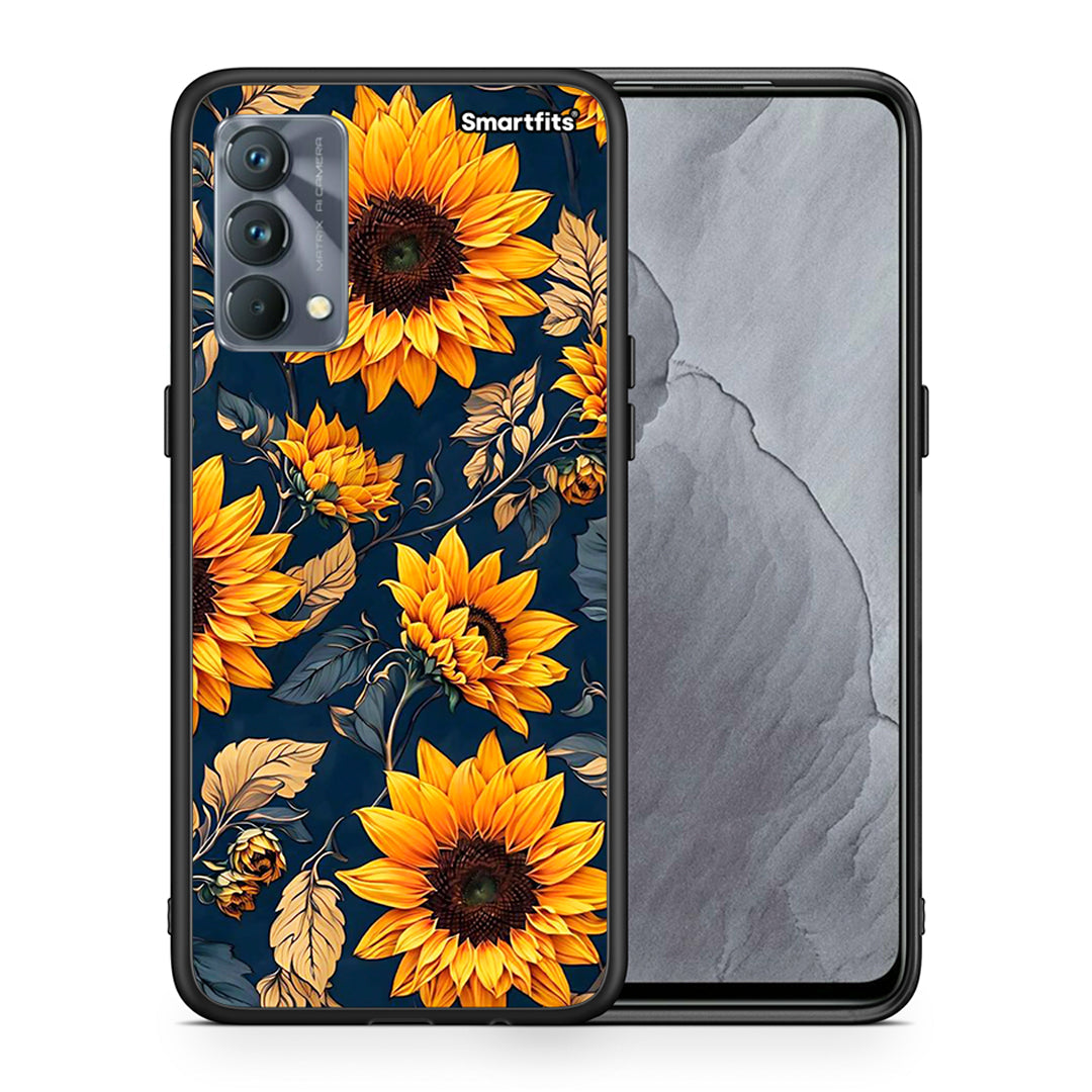 Θήκη Realme GT Master Autumn Sunflowers από τη Smartfits με σχέδιο στο πίσω μέρος και μαύρο περίβλημα | Realme GT Master Autumn Sunflowers case with colorful back and black bezels