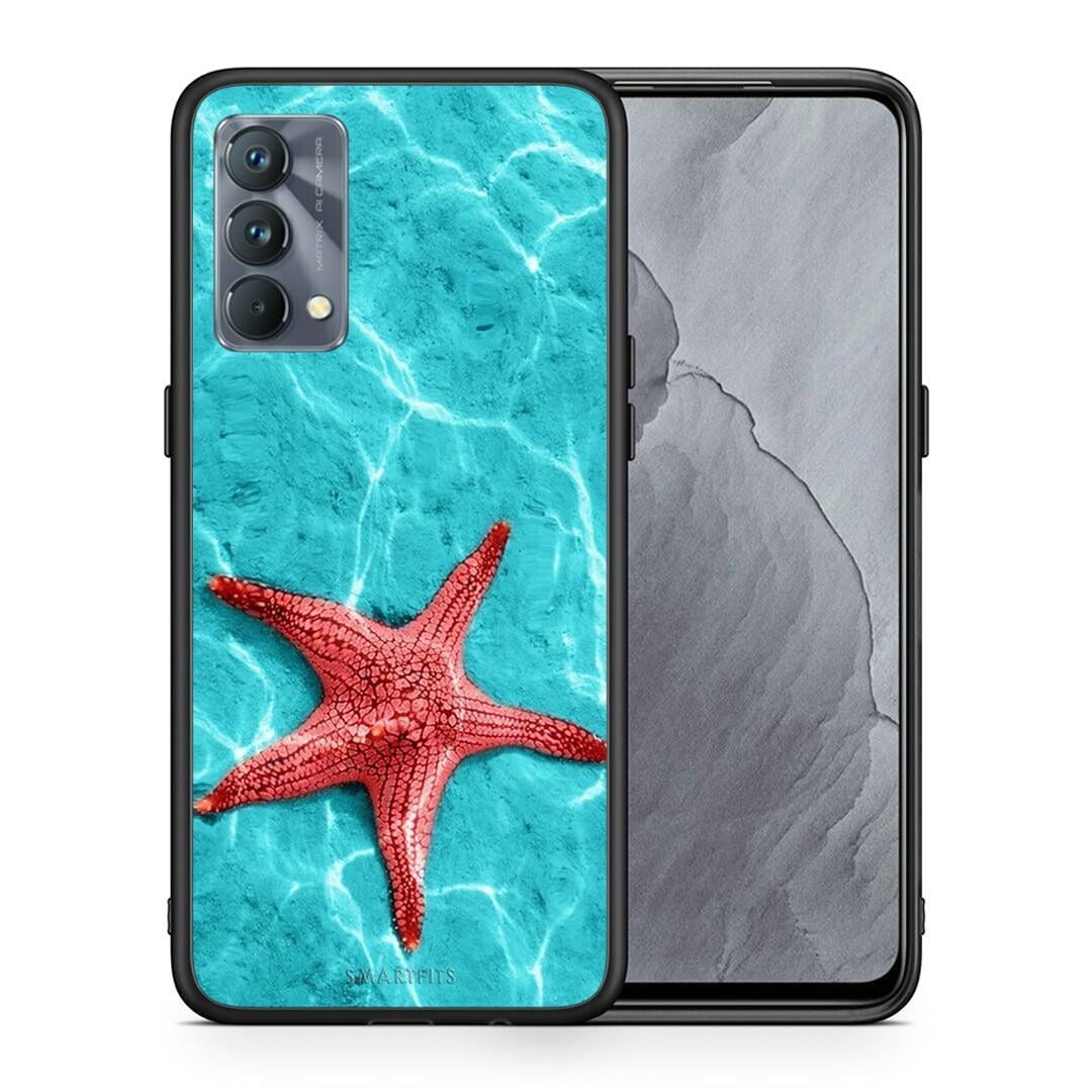 Θήκη Realme GT Master Red Starfish από τη Smartfits με σχέδιο στο πίσω μέρος και μαύρο περίβλημα | Realme GT Master Red Starfish case with colorful back and black bezels