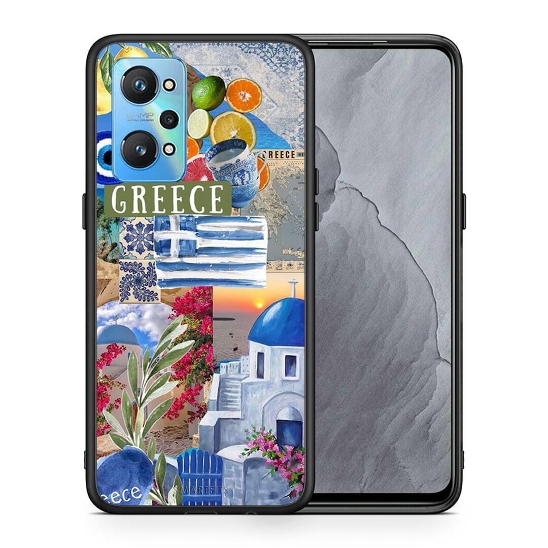 Θήκη Realme GT Neo 2 All Greek από τη Smartfits με σχέδιο στο πίσω μέρος και μαύρο περίβλημα | Realme GT Neo 2 All Greek case with colorful back and black bezels