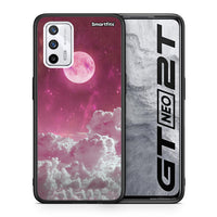 Thumbnail for Θήκη Realme GT Pink Moon από τη Smartfits με σχέδιο στο πίσω μέρος και μαύρο περίβλημα | Realme GT Pink Moon case with colorful back and black bezels