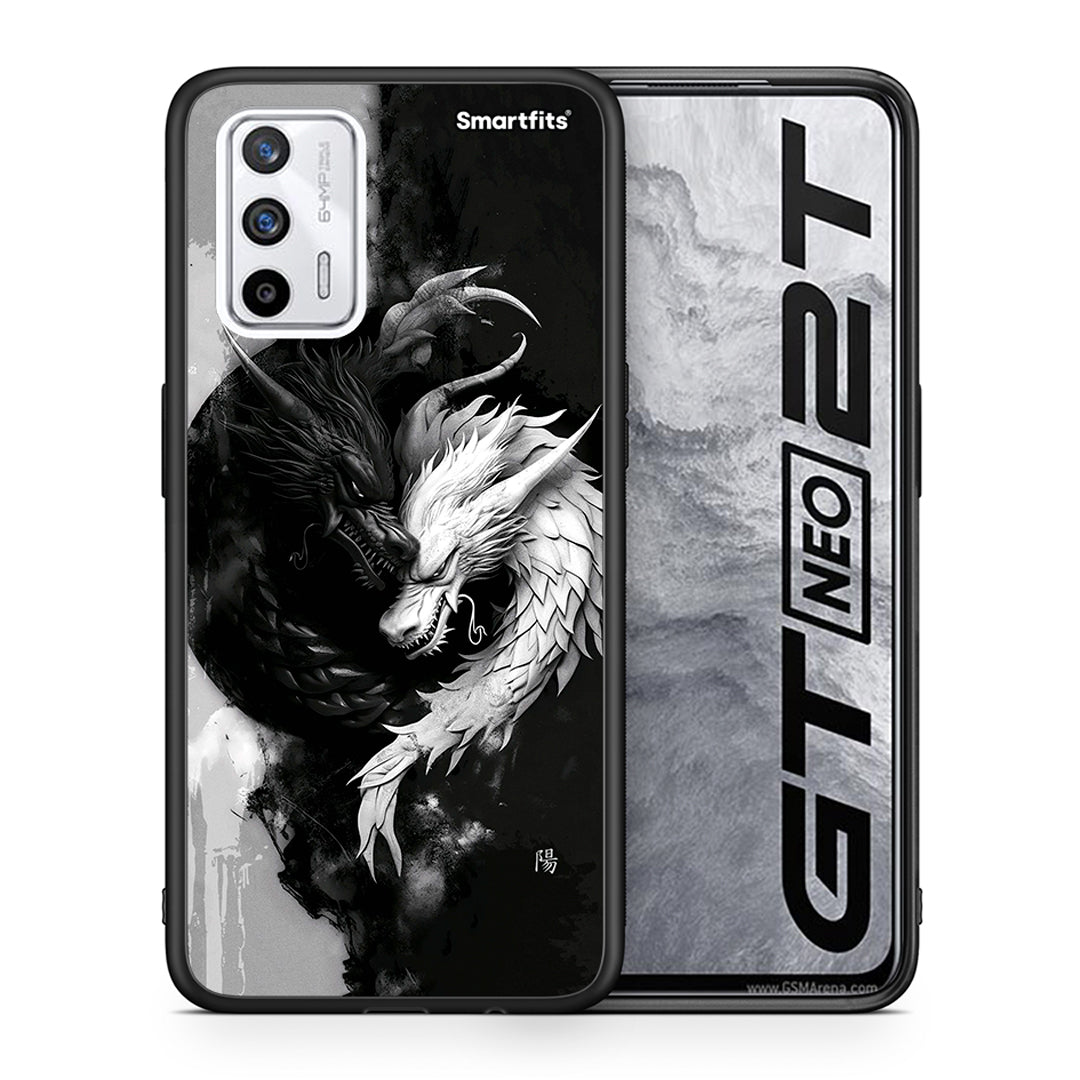 Θήκη Realme GT Yin Yang από τη Smartfits με σχέδιο στο πίσω μέρος και μαύρο περίβλημα | Realme GT Yin Yang case with colorful back and black bezels