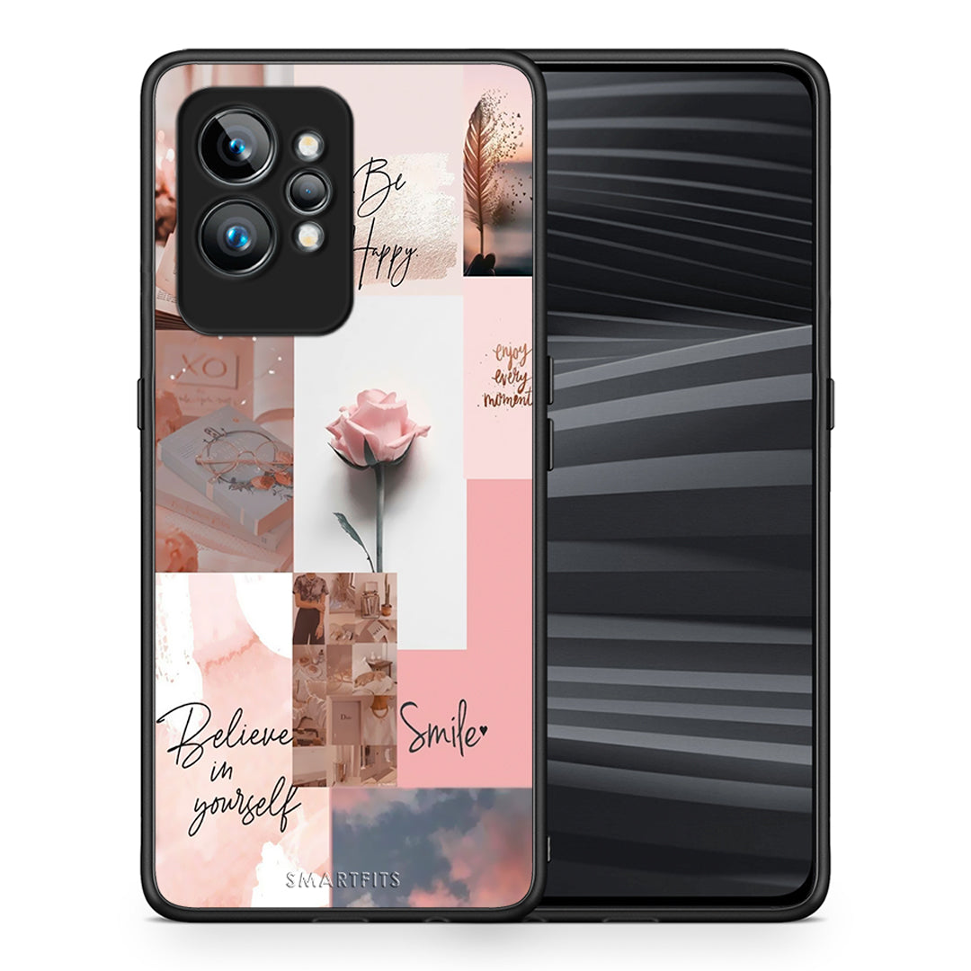 Θήκη Realme GT2 Pro Aesthetic Collage από τη Smartfits με σχέδιο στο πίσω μέρος και μαύρο περίβλημα | Realme GT2 Pro Aesthetic Collage Case with Colorful Back and Black Bezels