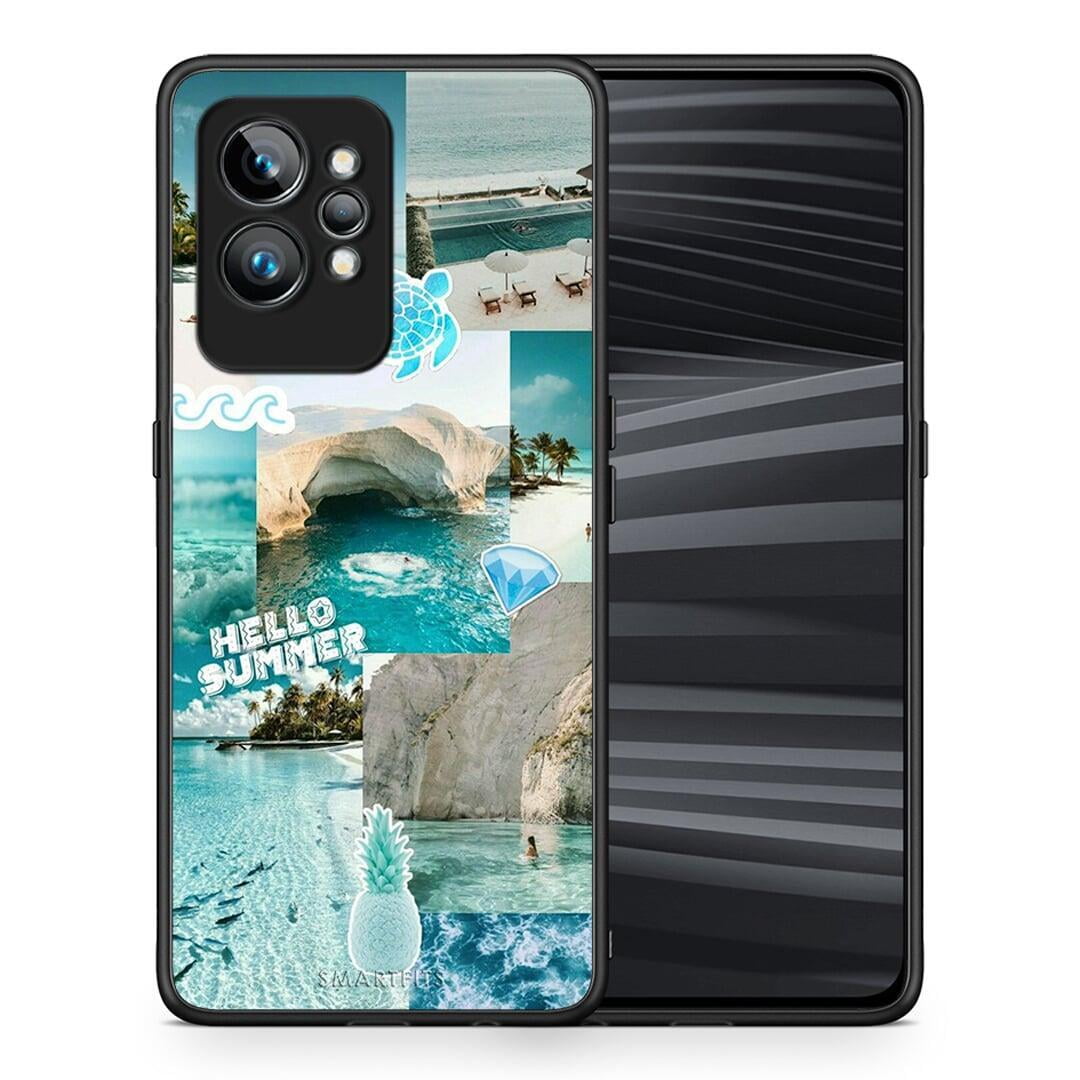 Θήκη Realme GT2 Pro Aesthetic Summer από τη Smartfits με σχέδιο στο πίσω μέρος και μαύρο περίβλημα | Realme GT2 Pro Aesthetic Summer Case with Colorful Back and Black Bezels