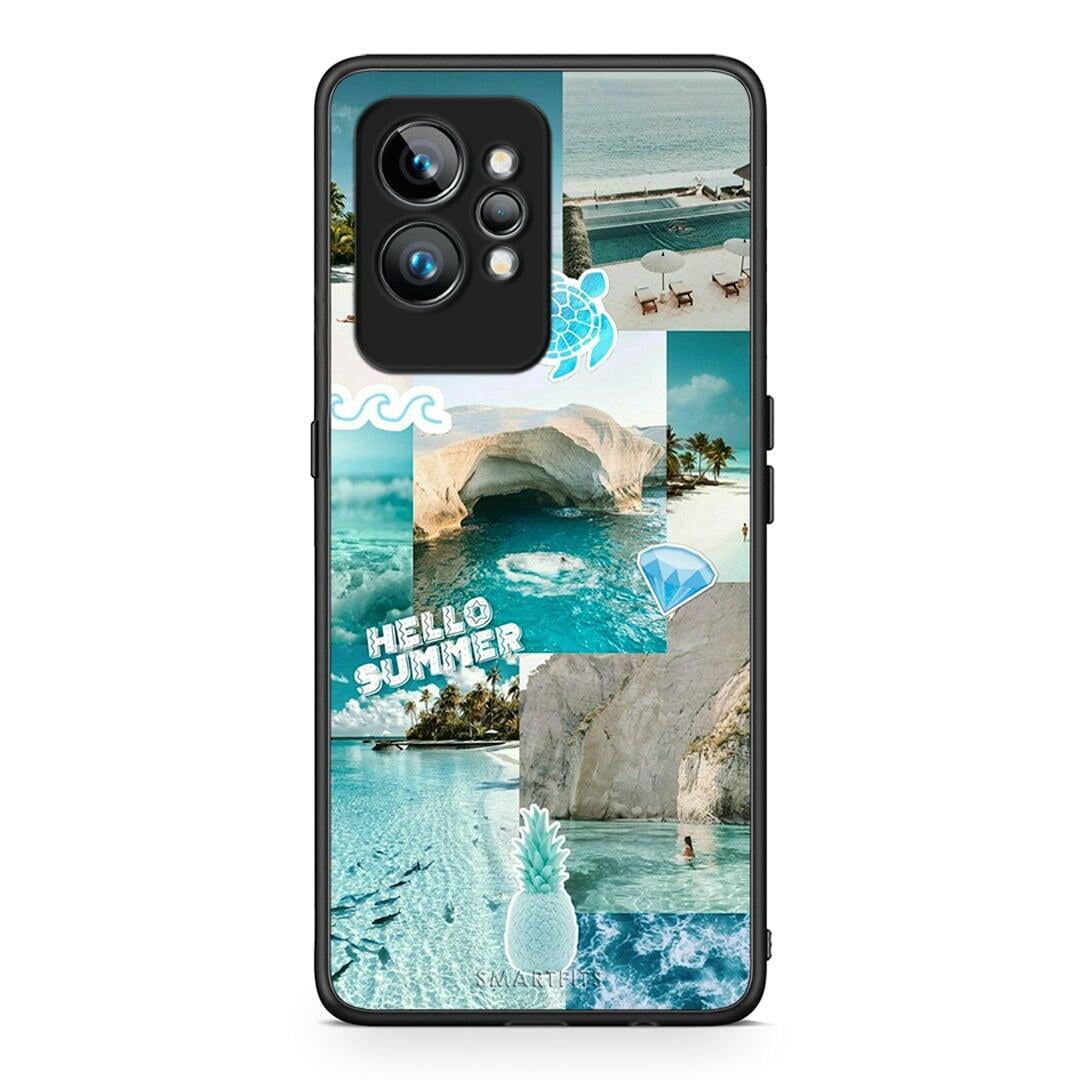 Θήκη Realme GT2 Pro Aesthetic Summer από τη Smartfits με σχέδιο στο πίσω μέρος και μαύρο περίβλημα | Realme GT2 Pro Aesthetic Summer Case with Colorful Back and Black Bezels