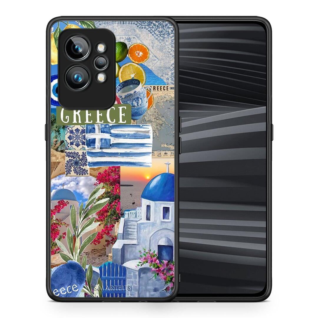 Θήκη Realme GT2 Pro All Greek από τη Smartfits με σχέδιο στο πίσω μέρος και μαύρο περίβλημα | Realme GT2 Pro All Greek Case with Colorful Back and Black Bezels