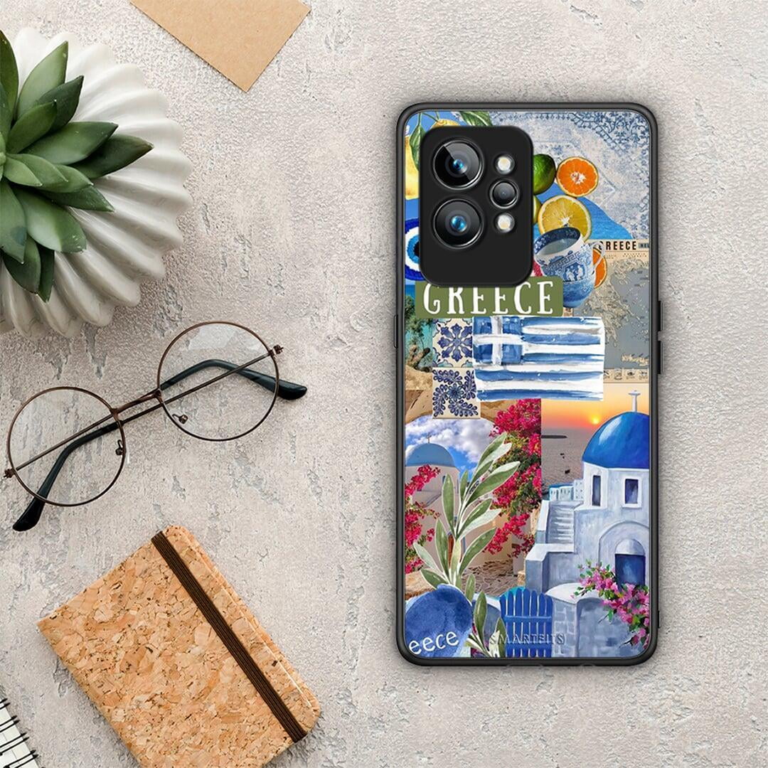 Θήκη Realme GT2 Pro All Greek από τη Smartfits με σχέδιο στο πίσω μέρος και μαύρο περίβλημα | Realme GT2 Pro All Greek Case with Colorful Back and Black Bezels