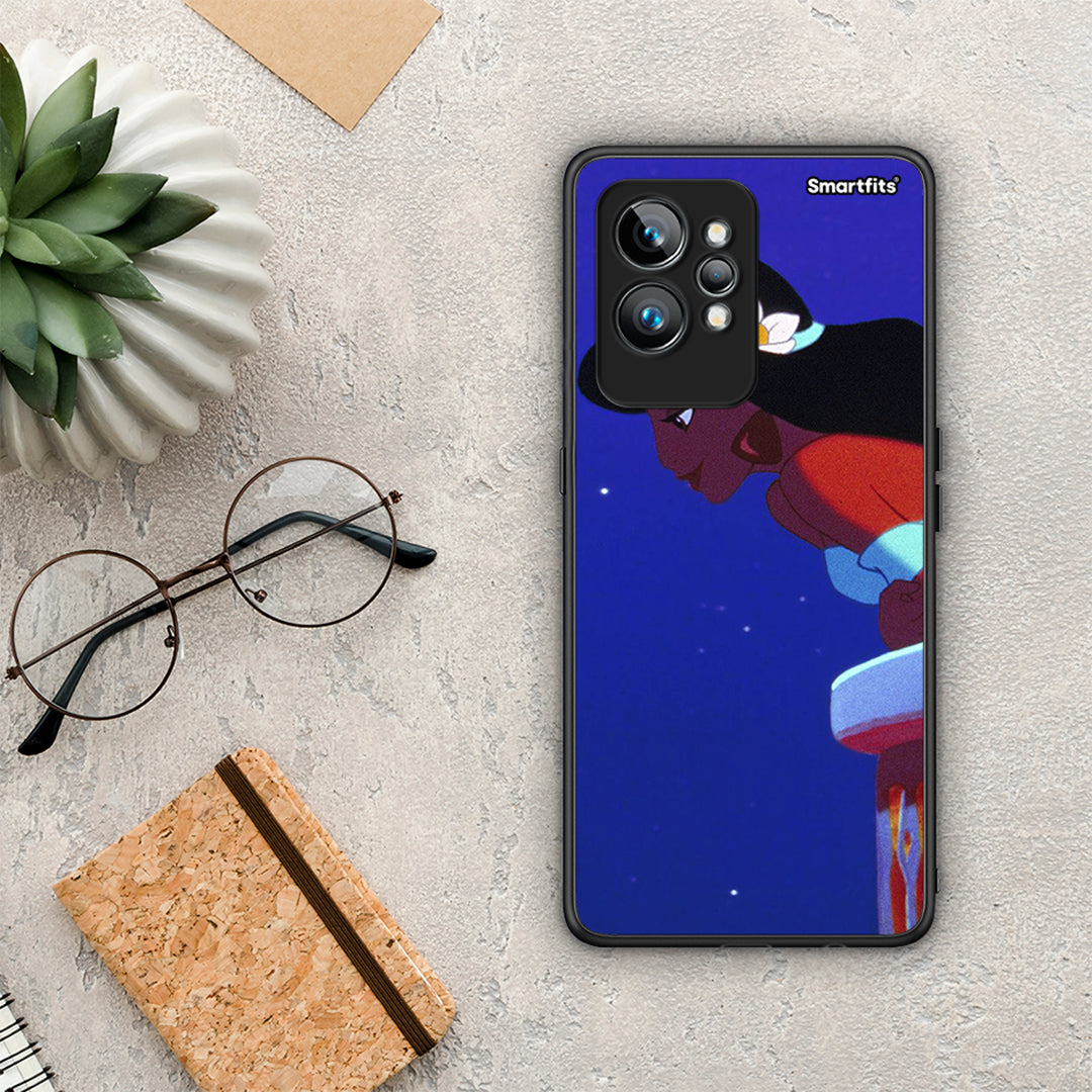 Θήκη Realme GT2 Pro Alladin And Jasmine Love 2 από τη Smartfits με σχέδιο στο πίσω μέρος και μαύρο περίβλημα | Realme GT2 Pro Alladin And Jasmine Love 2 Case with Colorful Back and Black Bezels