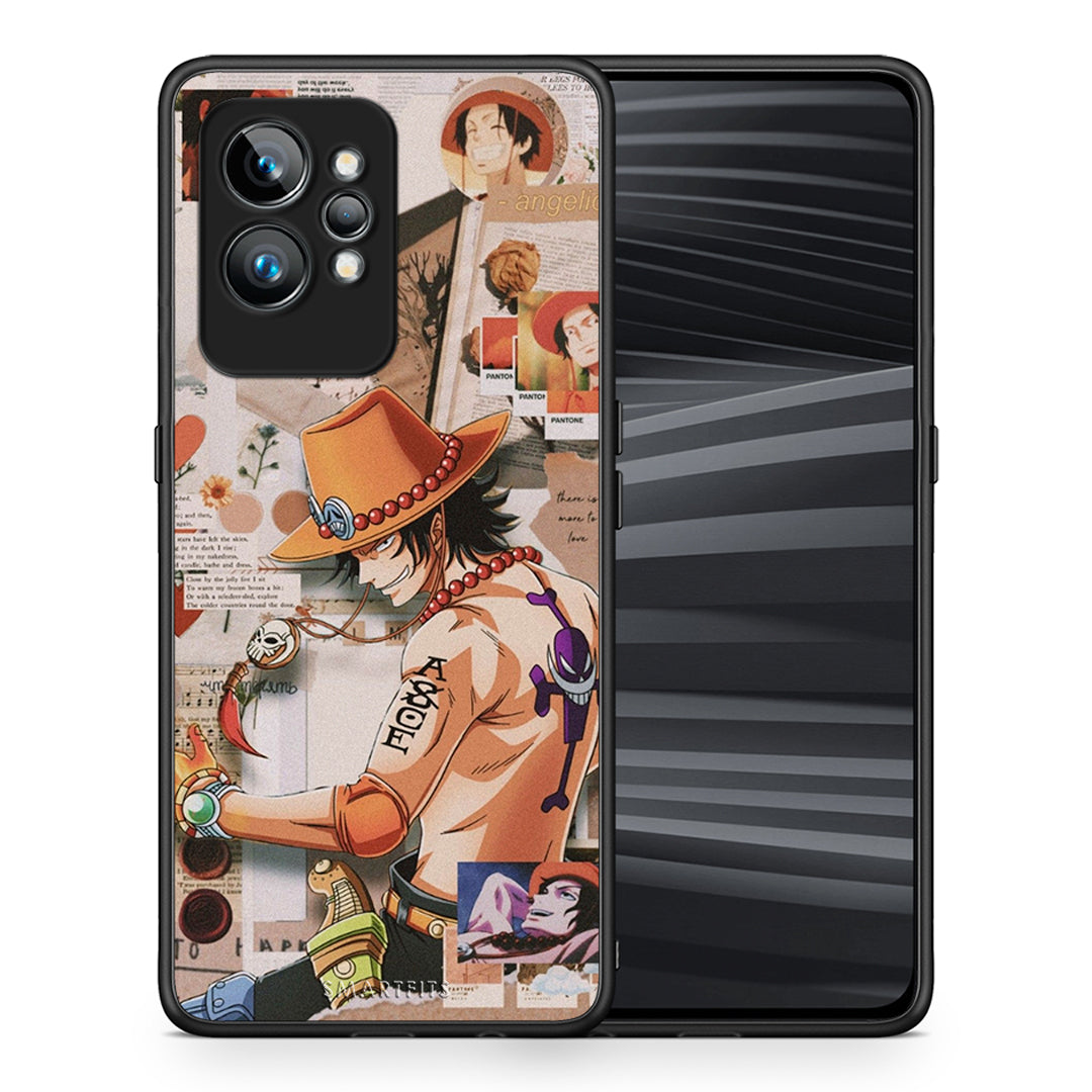 Θήκη Realme GT2 Pro Anime Collage από τη Smartfits με σχέδιο στο πίσω μέρος και μαύρο περίβλημα | Realme GT2 Pro Anime Collage Case with Colorful Back and Black Bezels