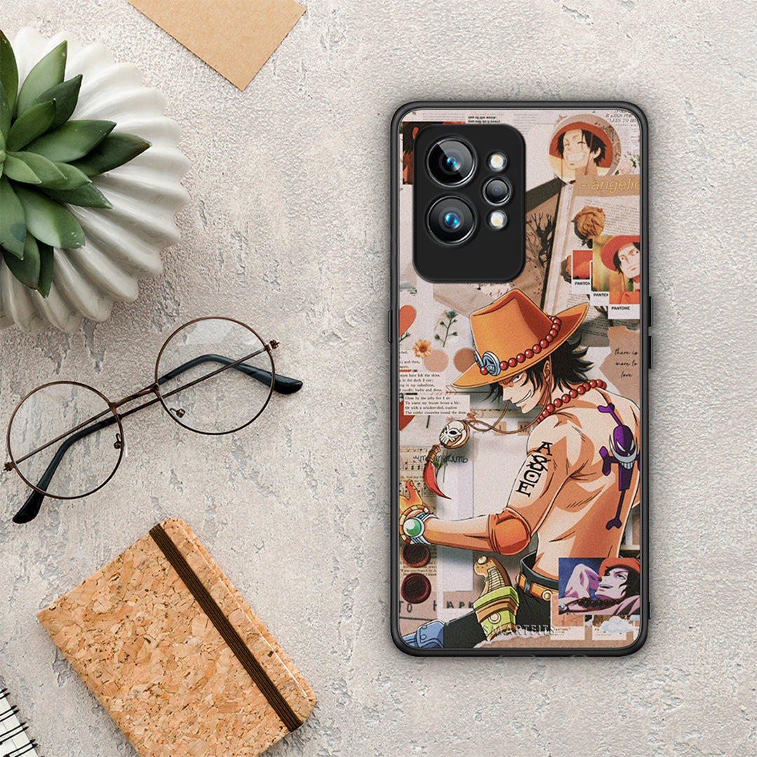 Θήκη Realme GT2 Pro Anime Collage από τη Smartfits με σχέδιο στο πίσω μέρος και μαύρο περίβλημα | Realme GT2 Pro Anime Collage Case with Colorful Back and Black Bezels