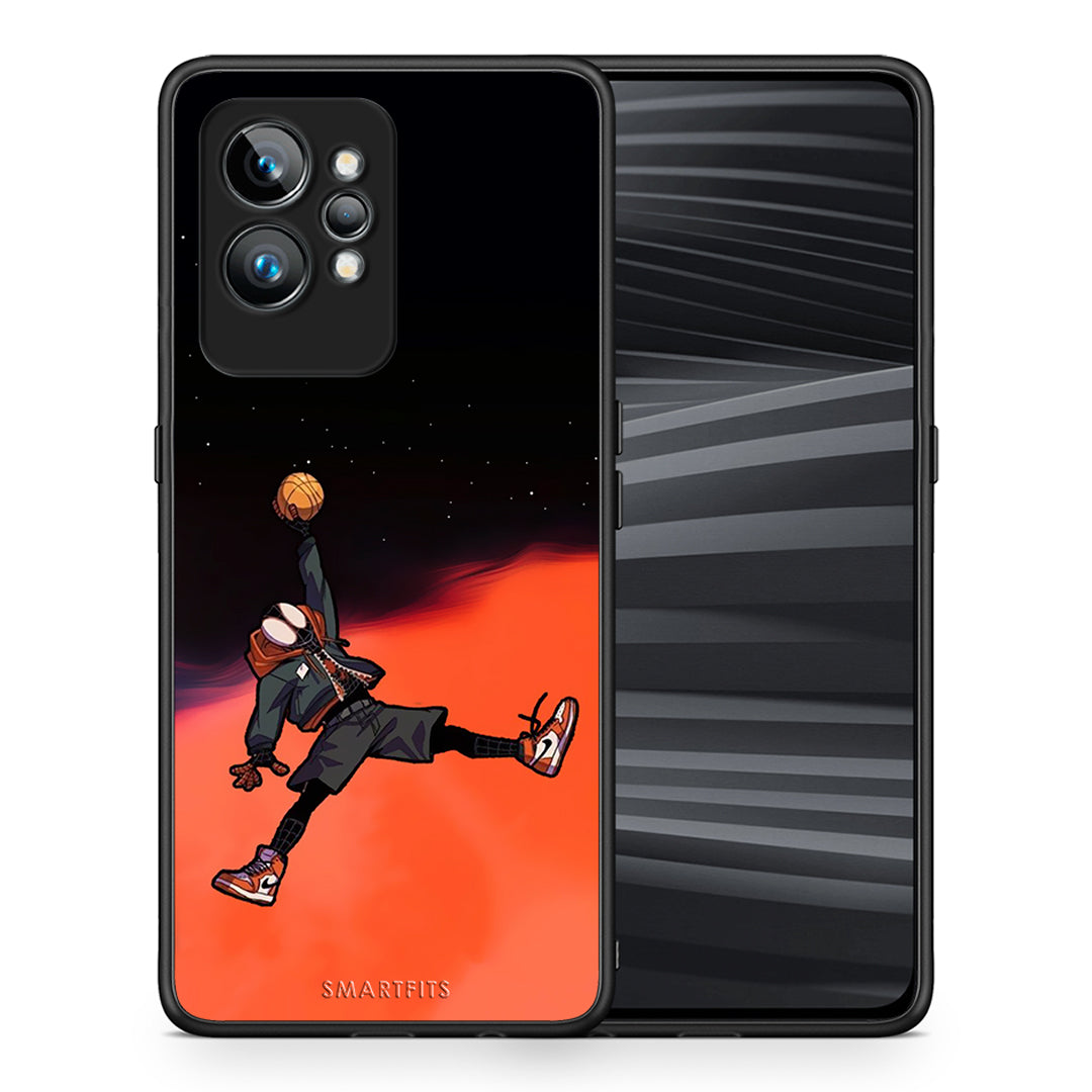 Θήκη Realme GT2 Pro Basketball Hero από τη Smartfits με σχέδιο στο πίσω μέρος και μαύρο περίβλημα | Realme GT2 Pro Basketball Hero Case with Colorful Back and Black Bezels