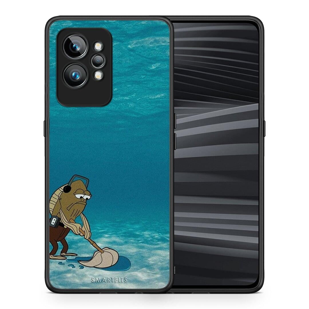 Θήκη Realme GT2 Pro Clean The Ocean από τη Smartfits με σχέδιο στο πίσω μέρος και μαύρο περίβλημα | Realme GT2 Pro Clean The Ocean Case with Colorful Back and Black Bezels