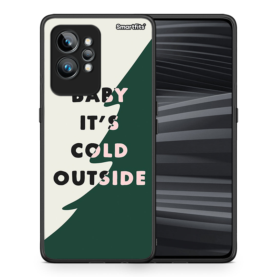 Θήκη Realme GT2 Pro Cold Outside από τη Smartfits με σχέδιο στο πίσω μέρος και μαύρο περίβλημα | Realme GT2 Pro Cold Outside Case with Colorful Back and Black Bezels