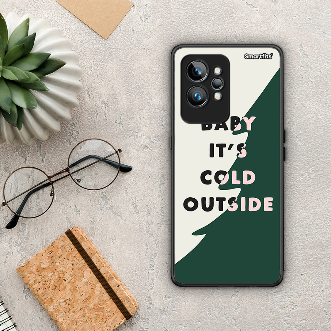 Θήκη Realme GT2 Pro Cold Outside από τη Smartfits με σχέδιο στο πίσω μέρος και μαύρο περίβλημα | Realme GT2 Pro Cold Outside Case with Colorful Back and Black Bezels