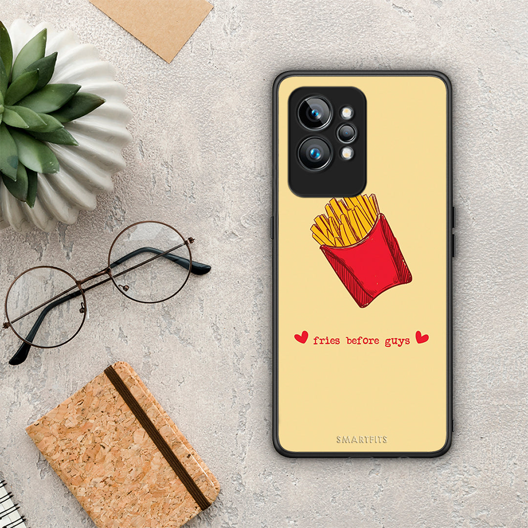 Θήκη Realme GT2 Pro Fries Before Guys από τη Smartfits με σχέδιο στο πίσω μέρος και μαύρο περίβλημα | Realme GT2 Pro Fries Before Guys Case with Colorful Back and Black Bezels