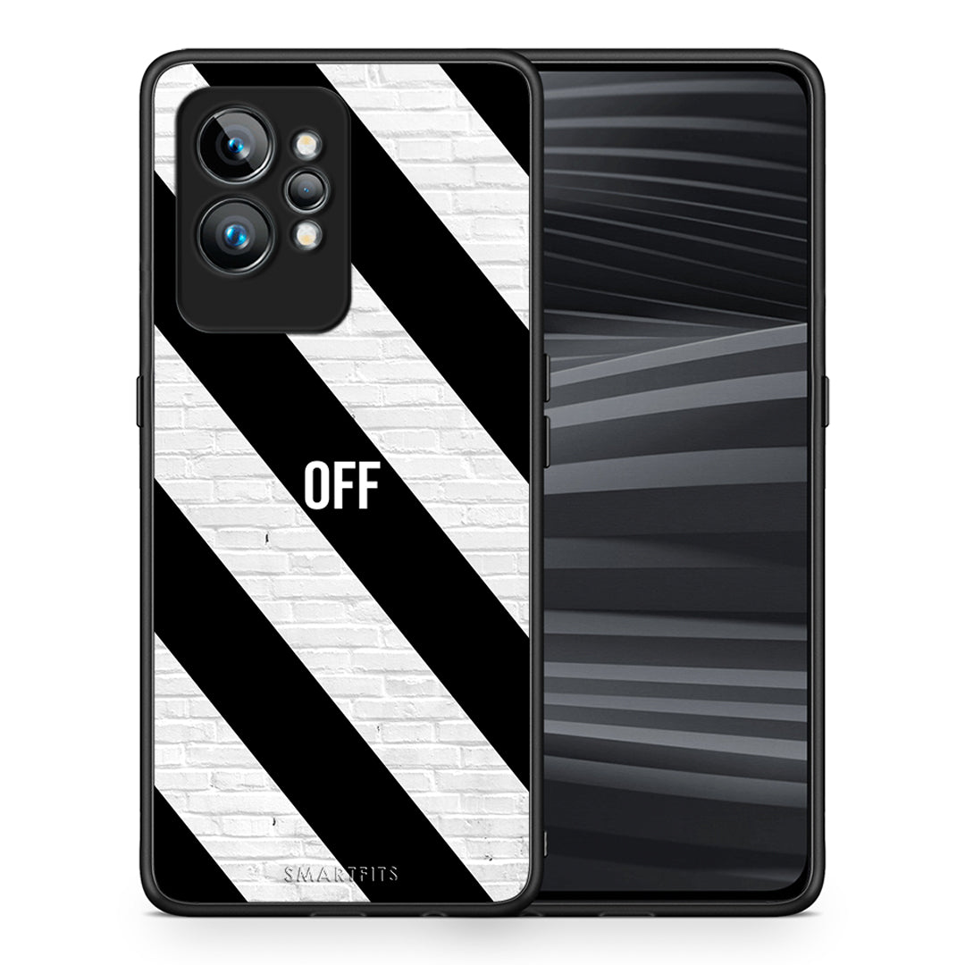 Θήκη Realme GT2 Pro Get Off από τη Smartfits με σχέδιο στο πίσω μέρος και μαύρο περίβλημα | Realme GT2 Pro Get Off Case with Colorful Back and Black Bezels