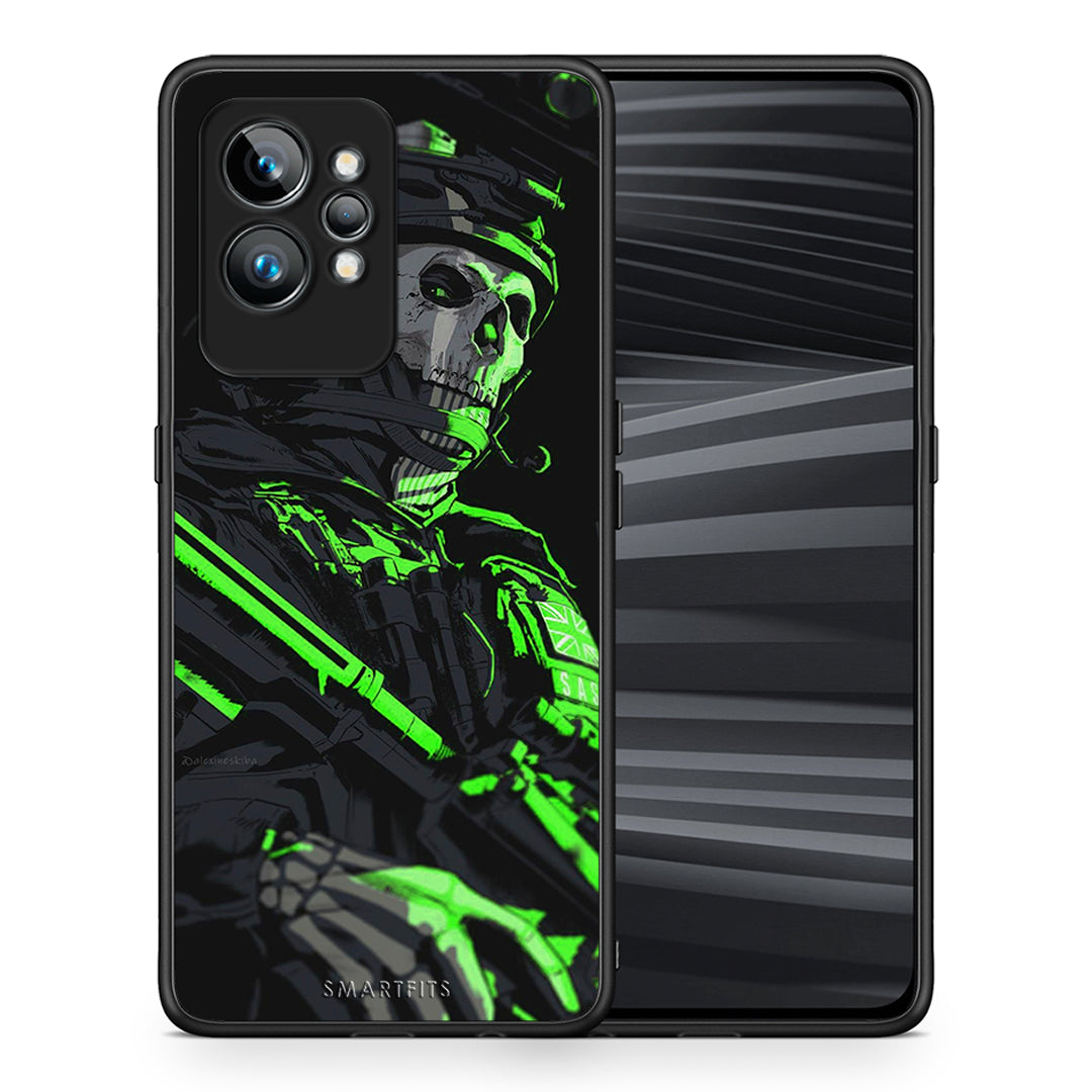 Θήκη Realme GT2 Pro Green Soldier από τη Smartfits με σχέδιο στο πίσω μέρος και μαύρο περίβλημα | Realme GT2 Pro Green Soldier Case with Colorful Back and Black Bezels