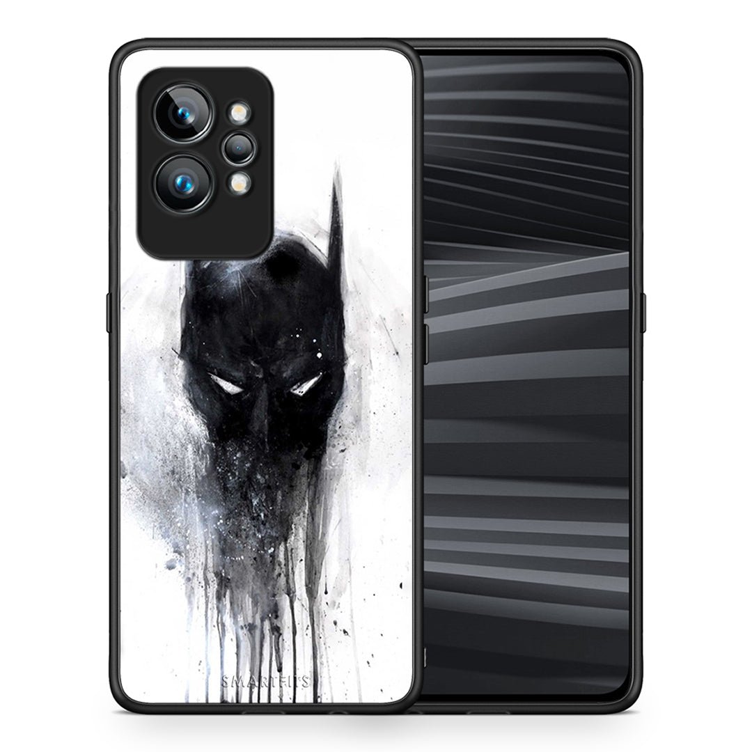 Θήκη Realme GT2 Pro Hero Paint Bat από τη Smartfits με σχέδιο στο πίσω μέρος και μαύρο περίβλημα | Realme GT2 Pro Hero Paint Bat Case with Colorful Back and Black Bezels