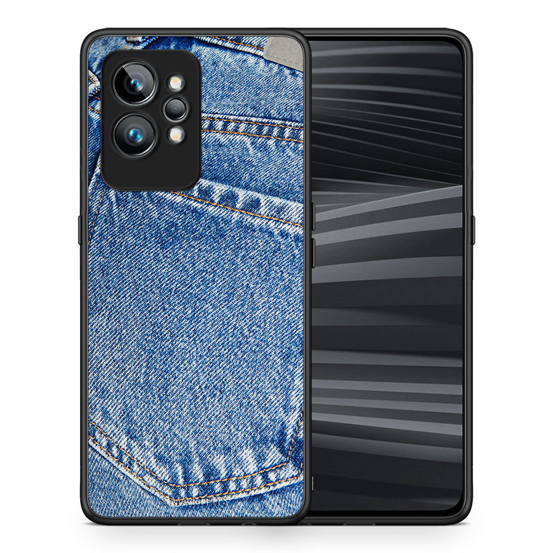 Θήκη Realme GT2 Pro Jeans Pocket από τη Smartfits με σχέδιο στο πίσω μέρος και μαύρο περίβλημα | Realme GT2 Pro Jeans Pocket Case with Colorful Back and Black Bezels