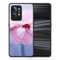 Thumbnail for Θήκη Realme GT2 Pro Ladybug Flower από τη Smartfits με σχέδιο στο πίσω μέρος και μαύρο περίβλημα | Realme GT2 Pro Ladybug Flower Case with Colorful Back and Black Bezels