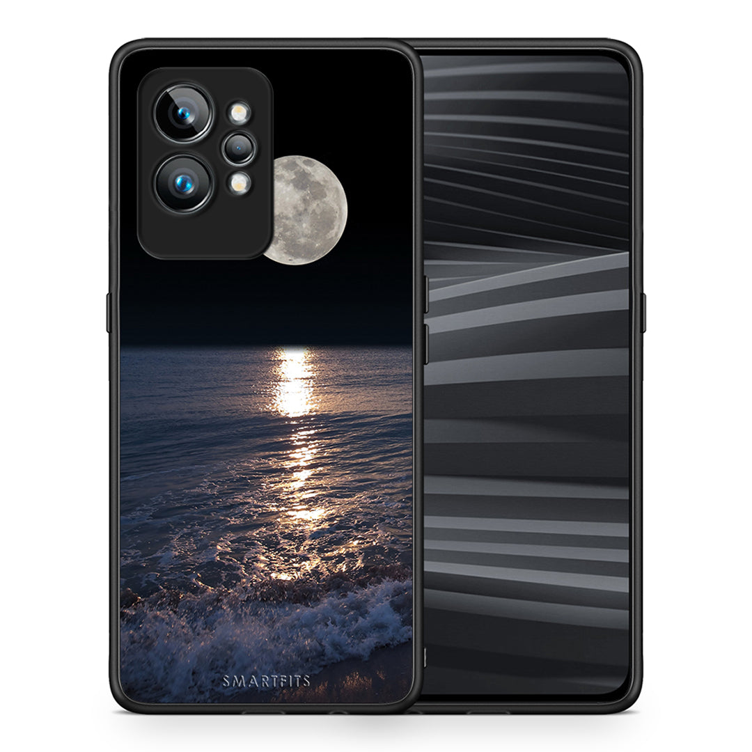 Θήκη Realme GT2 Pro Landscape Moon από τη Smartfits με σχέδιο στο πίσω μέρος και μαύρο περίβλημα | Realme GT2 Pro Landscape Moon Case with Colorful Back and Black Bezels