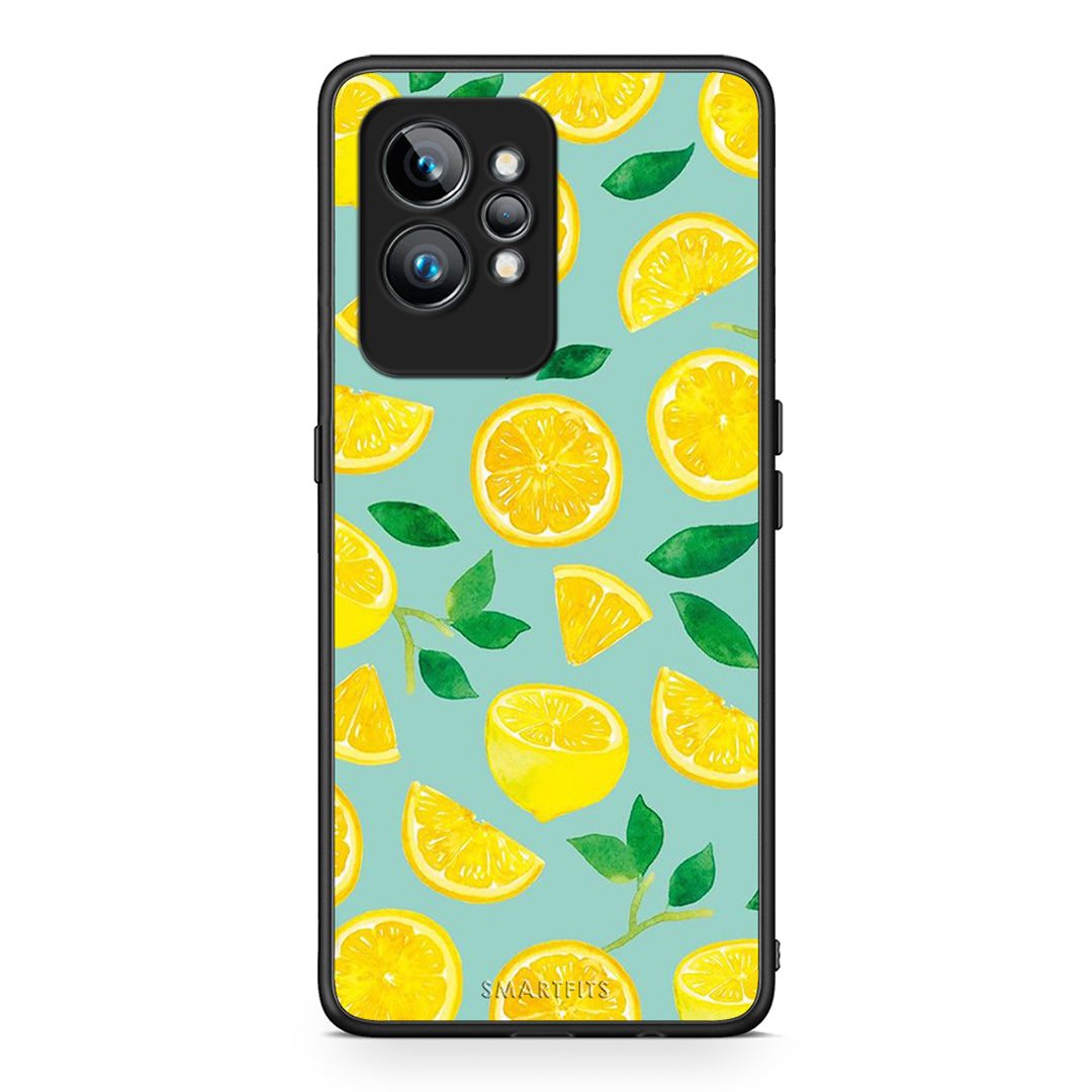 Θήκη Realme GT2 Pro Lemons από τη Smartfits με σχέδιο στο πίσω μέρος και μαύρο περίβλημα | Realme GT2 Pro Lemons Case with Colorful Back and Black Bezels