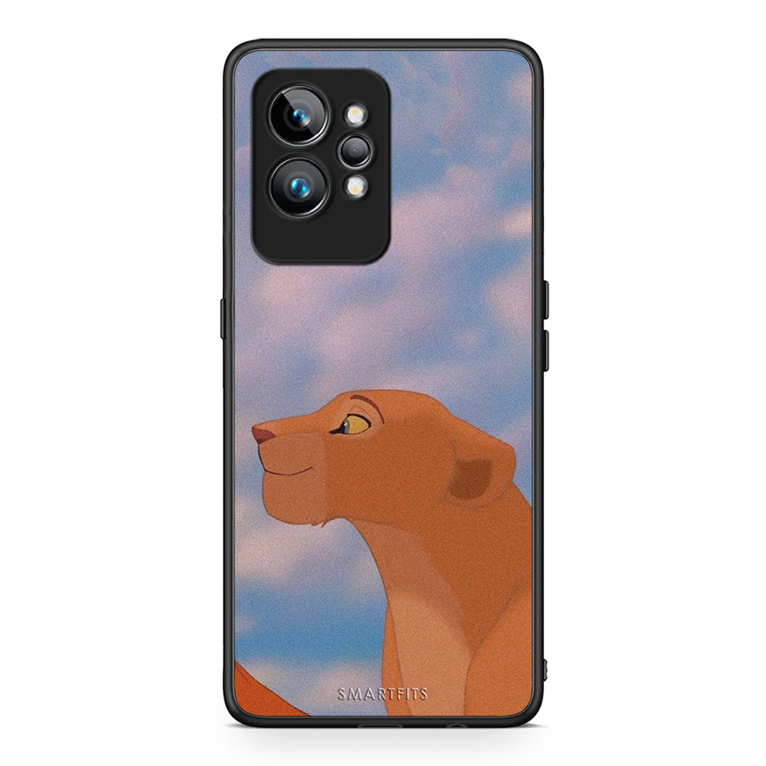 Θήκη Realme GT2 Pro Lion Love 2 από τη Smartfits με σχέδιο στο πίσω μέρος και μαύρο περίβλημα | Realme GT2 Pro Lion Love 2 Case with Colorful Back and Black Bezels