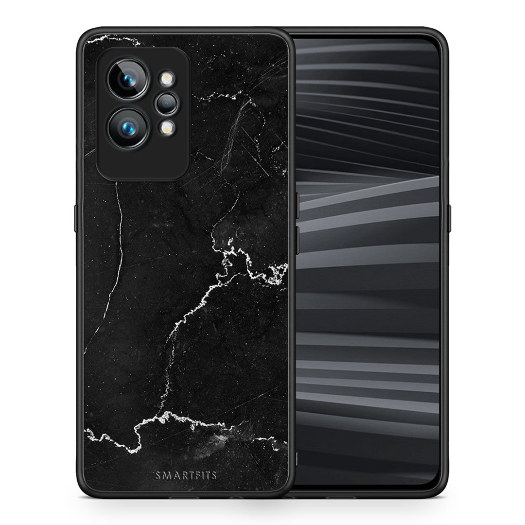 Θήκη Realme GT2 Pro Marble Black από τη Smartfits με σχέδιο στο πίσω μέρος και μαύρο περίβλημα | Realme GT2 Pro Marble Black Case with Colorful Back and Black Bezels