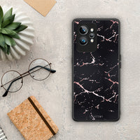 Thumbnail for Θήκη Realme GT2 Pro Marble Black Rosegold από τη Smartfits με σχέδιο στο πίσω μέρος και μαύρο περίβλημα | Realme GT2 Pro Marble Black Rosegold Case with Colorful Back and Black Bezels