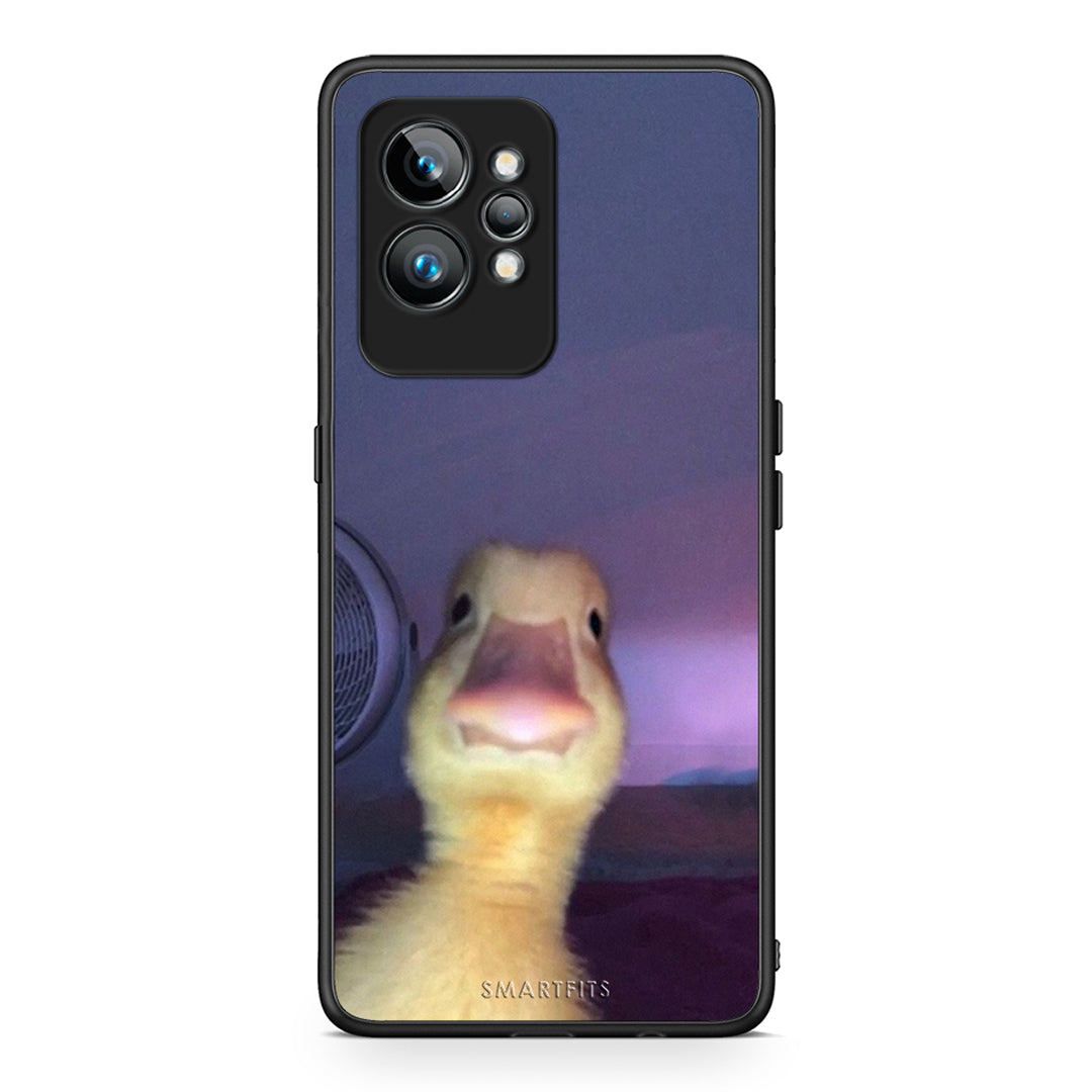 Θήκη Realme GT2 Pro Meme Duck από τη Smartfits με σχέδιο στο πίσω μέρος και μαύρο περίβλημα | Realme GT2 Pro Meme Duck Case with Colorful Back and Black Bezels