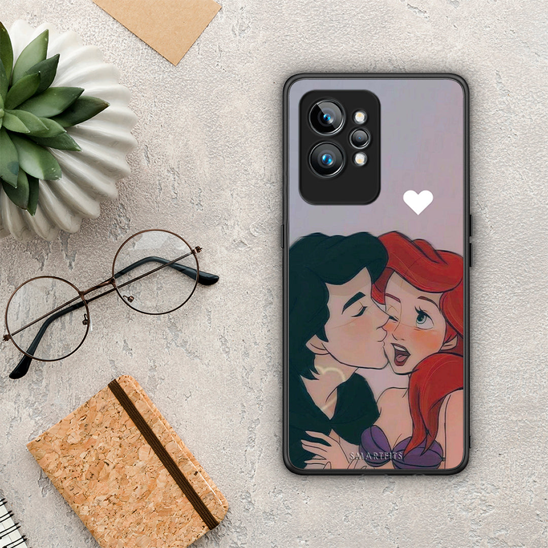 Θήκη Realme GT2 Pro Mermaid Couple από τη Smartfits με σχέδιο στο πίσω μέρος και μαύρο περίβλημα | Realme GT2 Pro Mermaid Couple Case with Colorful Back and Black Bezels