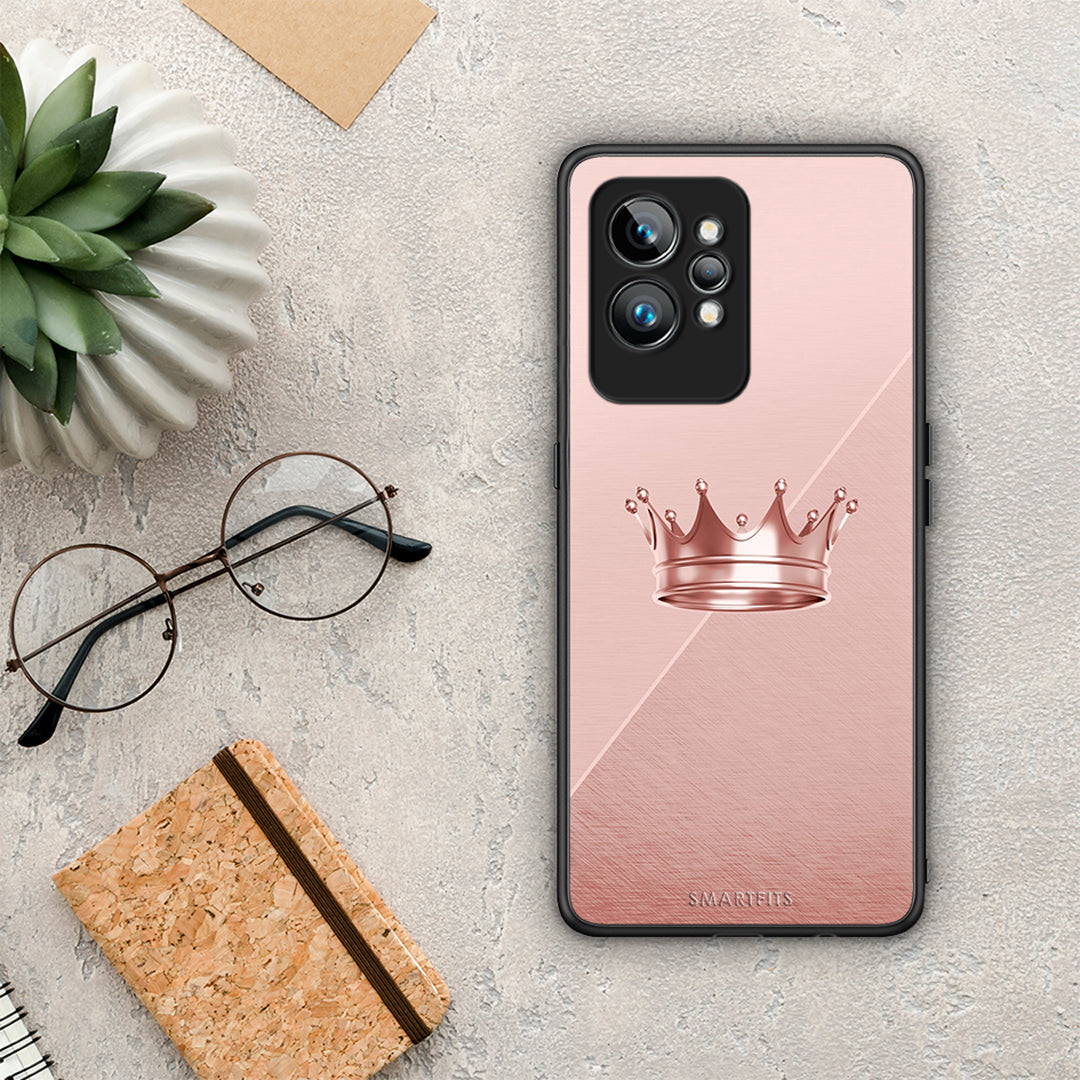 Θήκη Realme GT2 Pro Minimal Crown από τη Smartfits με σχέδιο στο πίσω μέρος και μαύρο περίβλημα | Realme GT2 Pro Minimal Crown Case with Colorful Back and Black Bezels