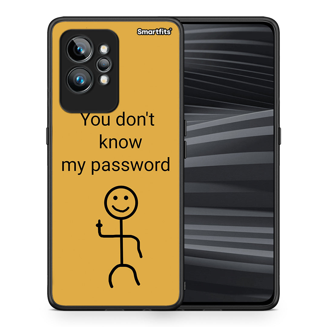 Θήκη Realme GT2 Pro My Password από τη Smartfits με σχέδιο στο πίσω μέρος και μαύρο περίβλημα | Realme GT2 Pro My Password Case with Colorful Back and Black Bezels