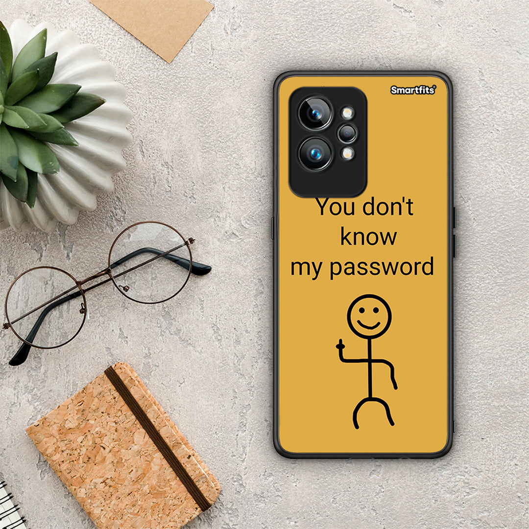 Θήκη Realme GT2 Pro My Password από τη Smartfits με σχέδιο στο πίσω μέρος και μαύρο περίβλημα | Realme GT2 Pro My Password Case with Colorful Back and Black Bezels