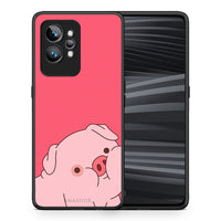 Thumbnail for Θήκη Realme GT2 Pro Pig Love 1 από τη Smartfits με σχέδιο στο πίσω μέρος και μαύρο περίβλημα | Realme GT2 Pro Pig Love 1 Case with Colorful Back and Black Bezels